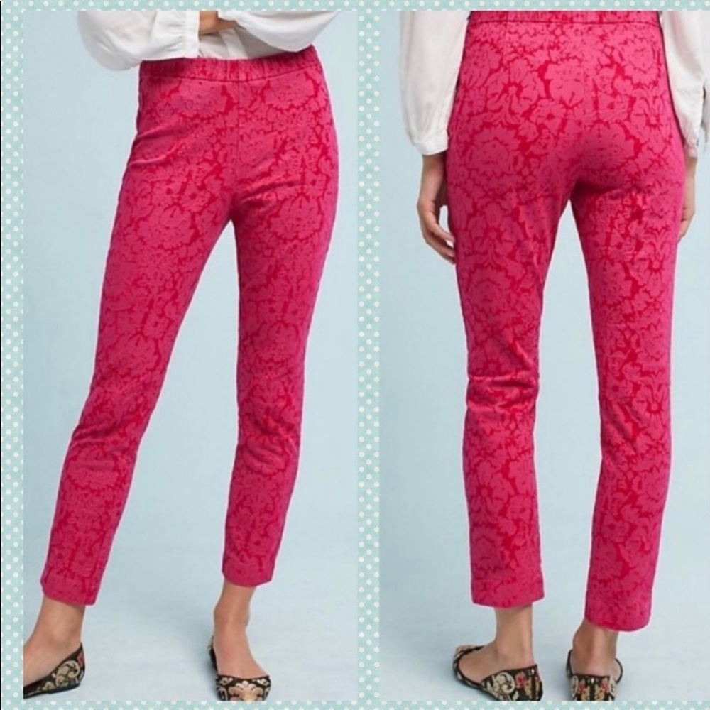EUC textured pink Anthropologie pants 💜